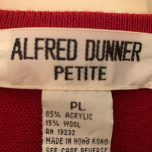 Elegant Ruby Red Sweater set w black jet trim PL Orig $49 MOVING SALE $10 firm - Picture 5 of 7